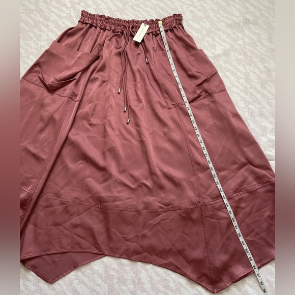 Anthropologie Silky Parachute Skirt Asymmetrical Skirt - Picture 9 of 14